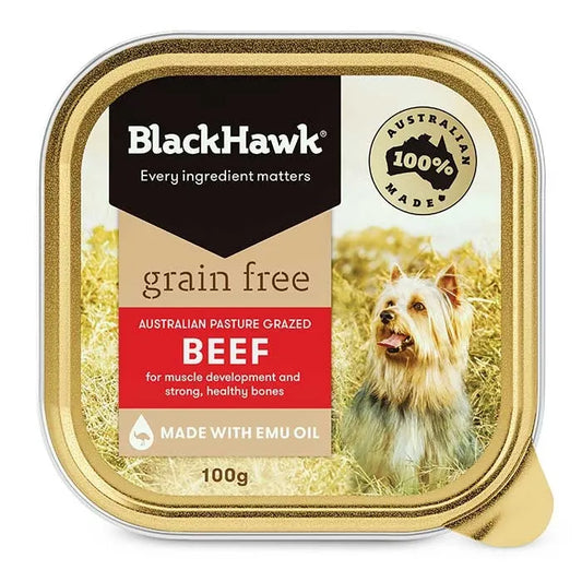 BLACK HAWK GRAIN FREE BEEF 100G (9PK)