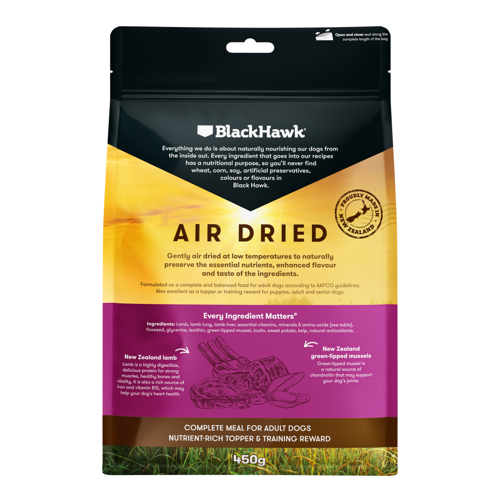 BLACK HAWK AIR DRIED LAMB 450G
