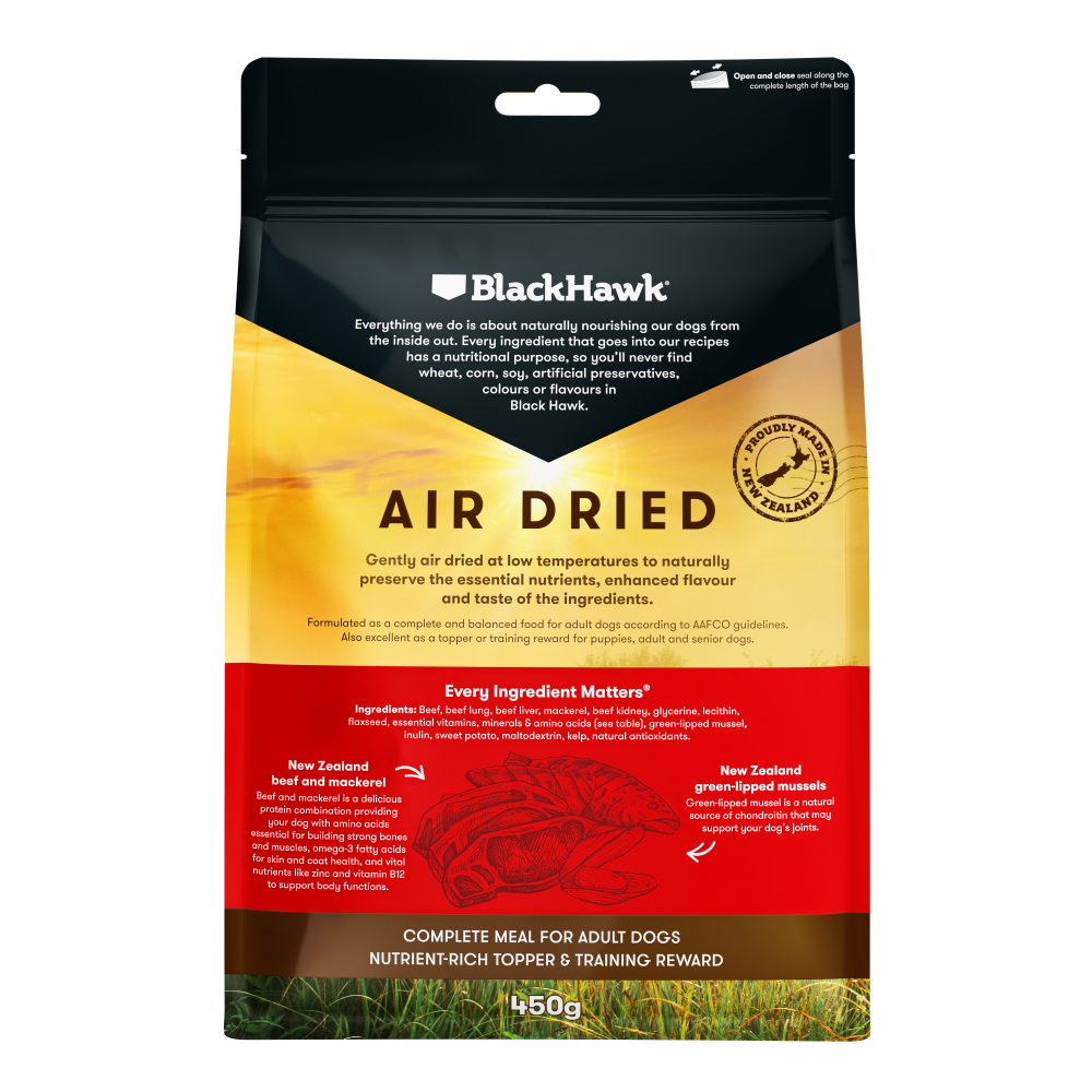 BLACK HAWK AIR DRIED BEEF/FISH 450G