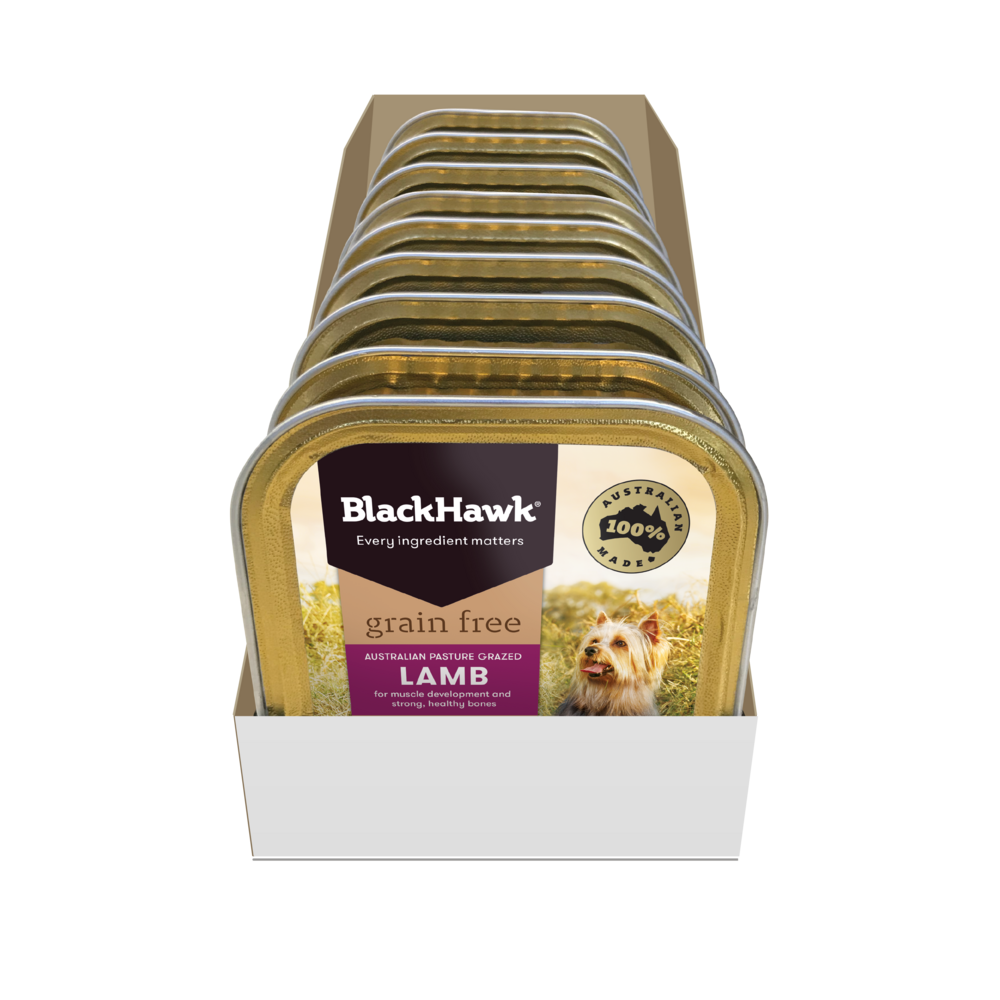 BLACK HAWK GRAIN FREE LAMB 100G (9PK)